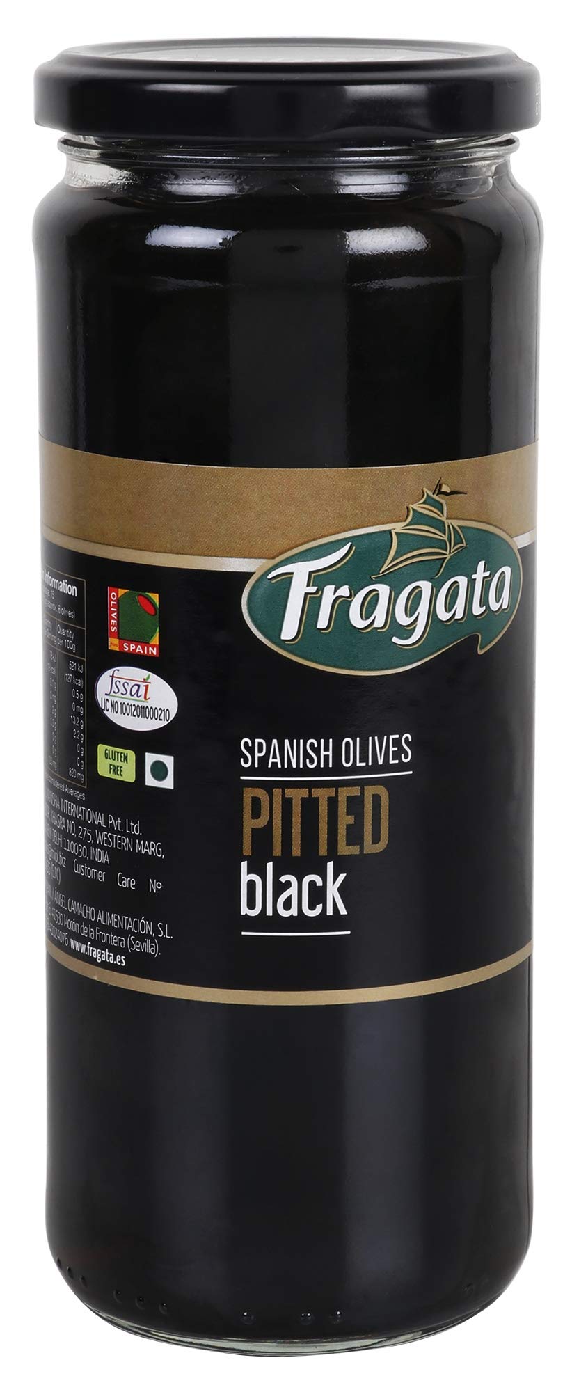 Fragata Pitted Black Olives 440g and Plain Queen Olives 340g (Combo Pack)-Olives for Pizzas and Salads - Image 2 thumbnail
