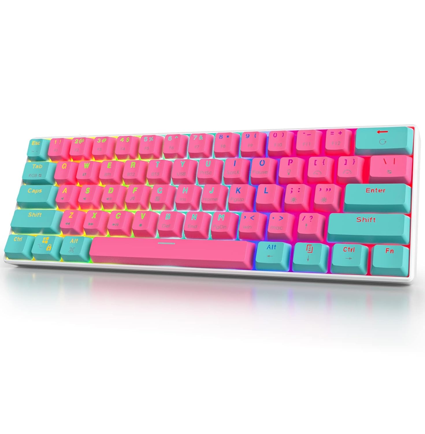 Amazon.in Buy Owpkeenthy 60 Wireless Gaming Keyboard Mechanical, RGB