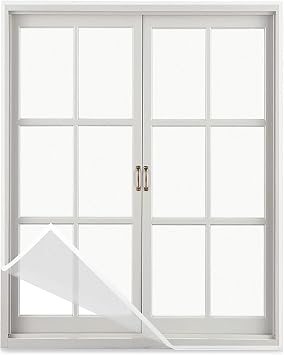 Window Fly Screens 120x200cm, Self-Adhesive Tape Bug Nets for Windows Easy to Fold & Store Away Window Net, Keep Out Flies, Bugs, Mosquitos. - White