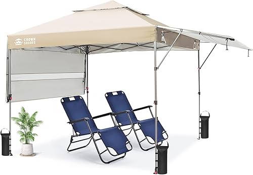 Miniatura 12 de CROWN SHADES Carpa Plegable de 10x10, Carpa Comercial Instantánea con Toldo Extensible, Centerlock Patentado, Tela Recubierta de Plata 150D, 4