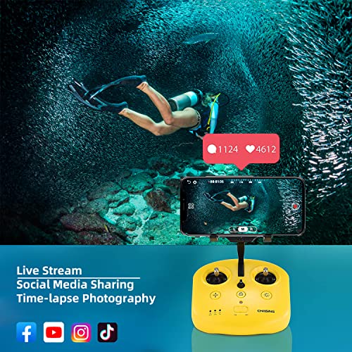 Chasing Gladius Mini S Upgraded Underwater Drone Diving Equipment 4K Resolution + Eis Camera Dive To 330Ft, 660Ft Radius Wide Rov, With Robotic Arm And Premium Backpack (Mini S) #TOP5