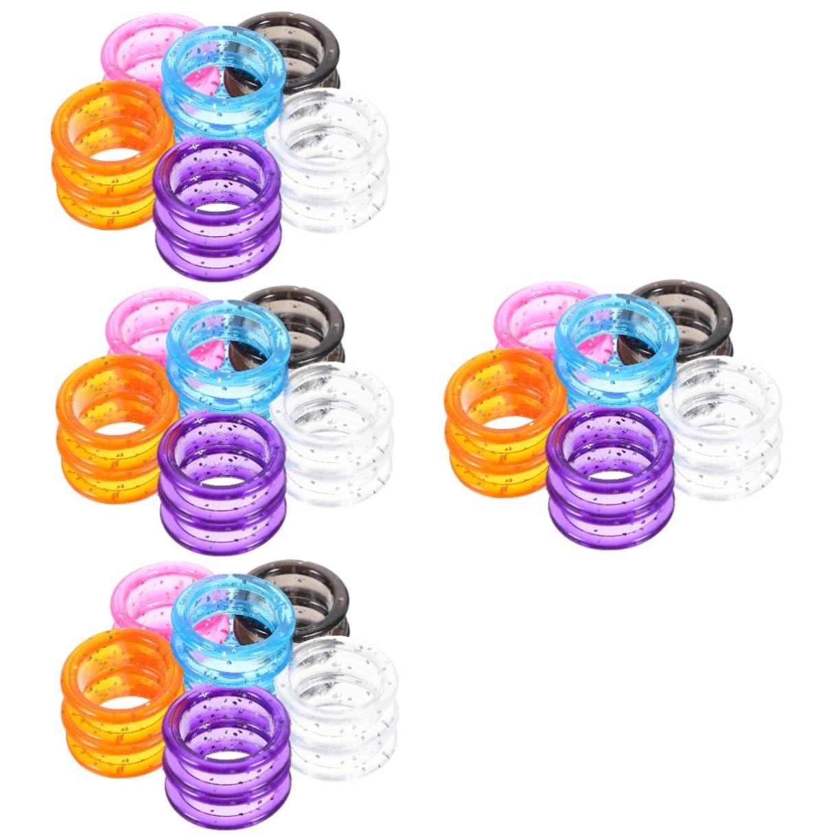 BESPORTBLE 4sets Dog Grooming Scissors Set Silicone Finger Ring Hair Trimming Tools 12pcs*4