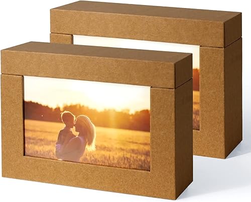 Aiuonenian Cajas de fotos de cartón de 5 x 7 pulgadas para fotos, juego de caja de almacenamiento de fotos familiares, caja de álbum de fotos para