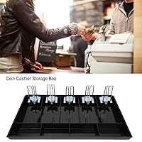 Vista 5 de Cajón de caja registradora, bandeja de inserción de cajón de efectivo de 16 pulgadas, con bandeja de inserción de 4, 5 cajones de billetes
