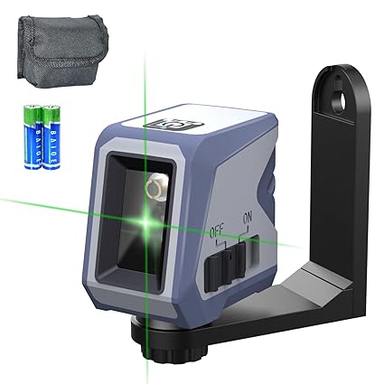 Laser Level Self Leveling,100ft Green Cross laser level with Self leveling Manual Pulse Mode,IP54 Waterproof,Project 130 degree Horizontal and 150 degree Vertical Lines,Magnetic Bracket &Battery &Bag Included