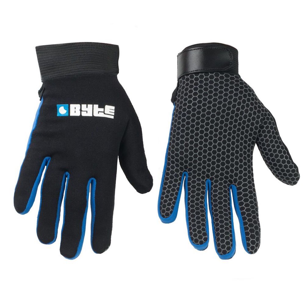 BYTE SKINFIT HOCKEY GLOVE BLACK BLUE (XX SMALL)