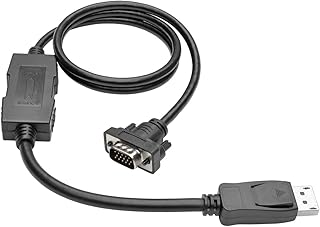 Tripp Lite DisplayPort to VGA Active Cable Adapter, DP 1.2 with Latches, DP to HD15 (M/M), DP2VGA, 1080p, 3 ft. (P581-003-VGA-V2)