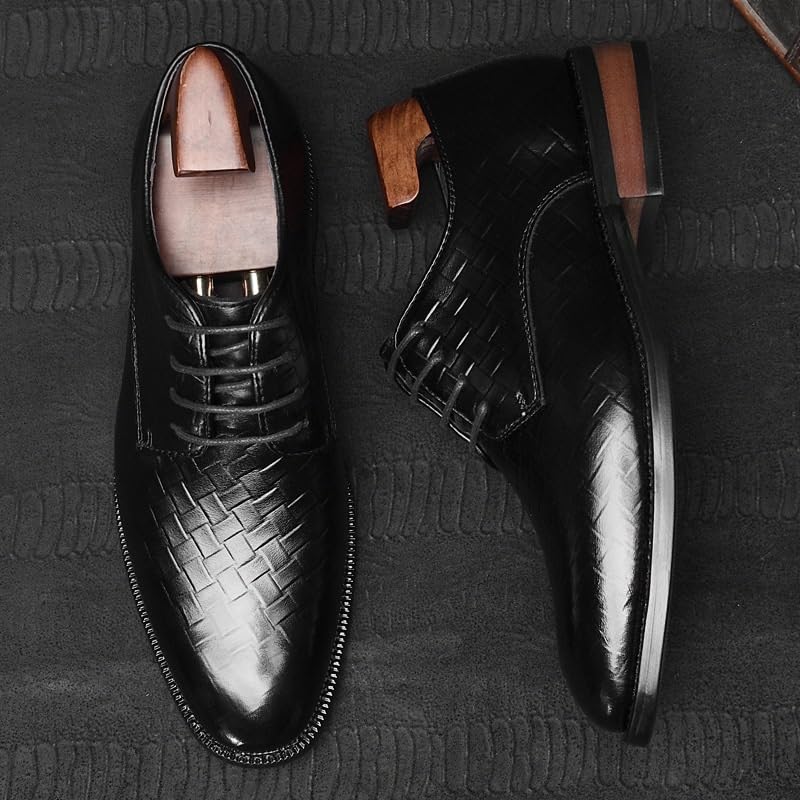 Mens Dress Oxford Formal Shoes Lace-up Low Top Shoe for Casual Wedding Party Prom Pu Leather Comfort Orthopedic2