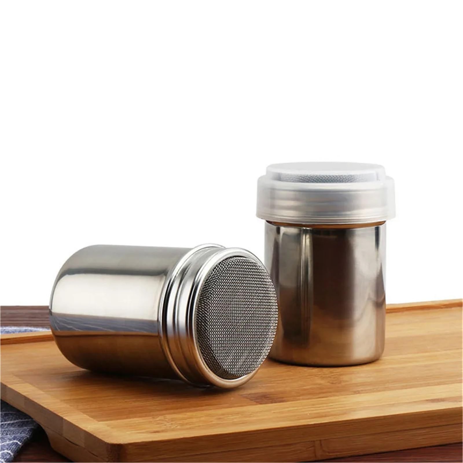 1 Juego (3 Piezas) de coctelera café Acero Inoxidable para Casa | Filtros de tamiz de azúcar, espray de espuma, herramientas for barbacoa y pastel de cocina con tapa