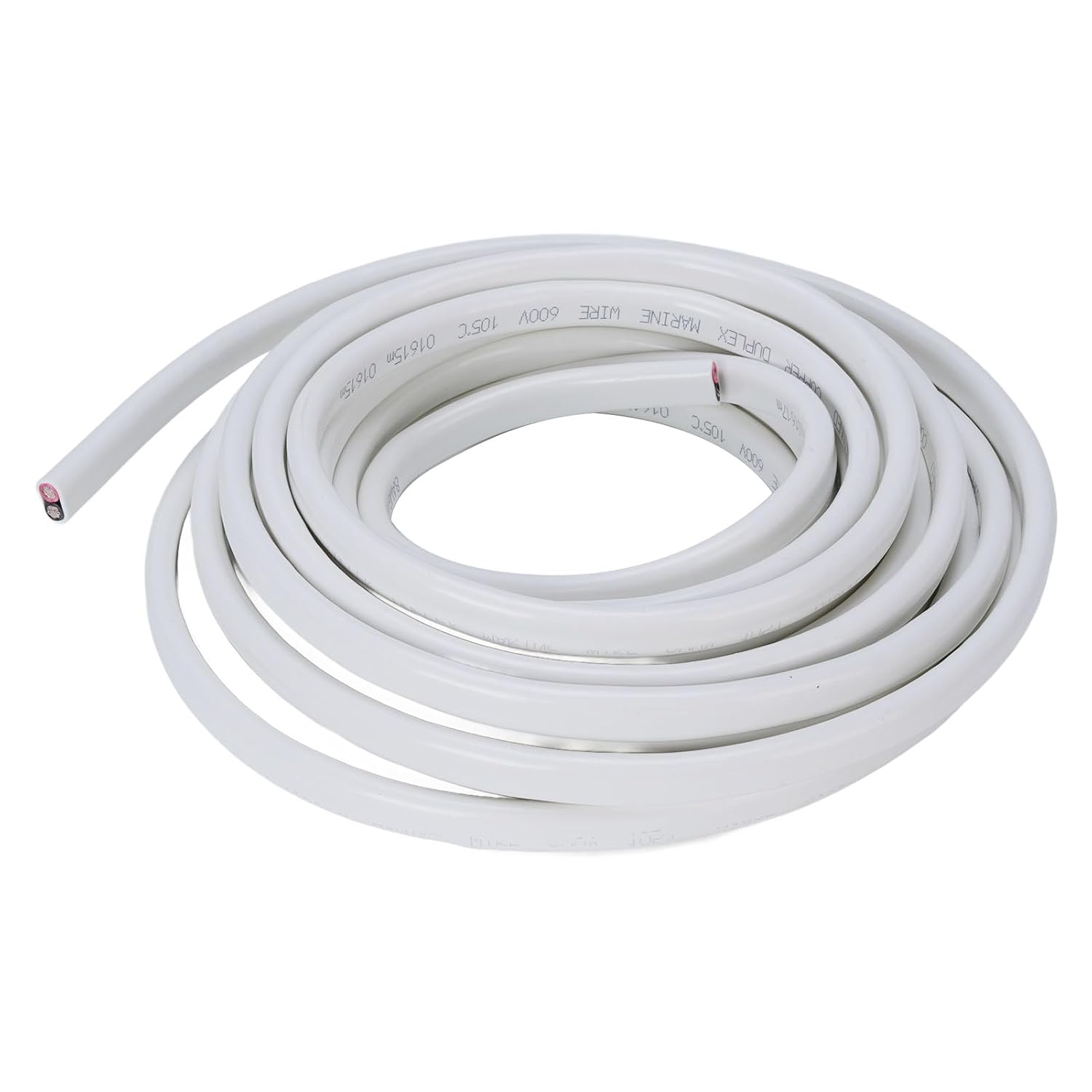 10 Gauge Marine Wire 30ft Marine Grade 10 AWG 2 Core Stranded PVC Power Cord OFC Insulated Electrical Cable for Boat Automotive RV Trailer 600V