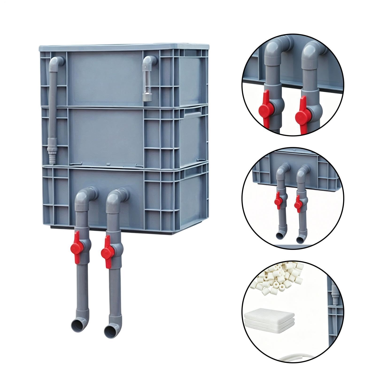 Filtros para Peceras Bomba De Recirculación Silenciosa Robusta | Gran Filtro de Acuario para Estanques Exteriores Dulce y Salada, Estanque de Patio, Comercial, Hogares, Interiores