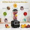 Licuadora Profesional Comercial OSTBA 1600W para Cocina, Licuadora de Smoothies de Mostrador de Uso Pesado, Gran Capacidad de 68oz, Control de 10 Velocidades, Cuchillas de 6 Hojas para Triturar Hielo y Fruta Congelada, Sin BPA 5