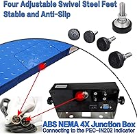 Vista 3 de Escala de piso industrial, 60" x 60", 10000LB/1LB, PEC Enfoque en la industria por 60 años