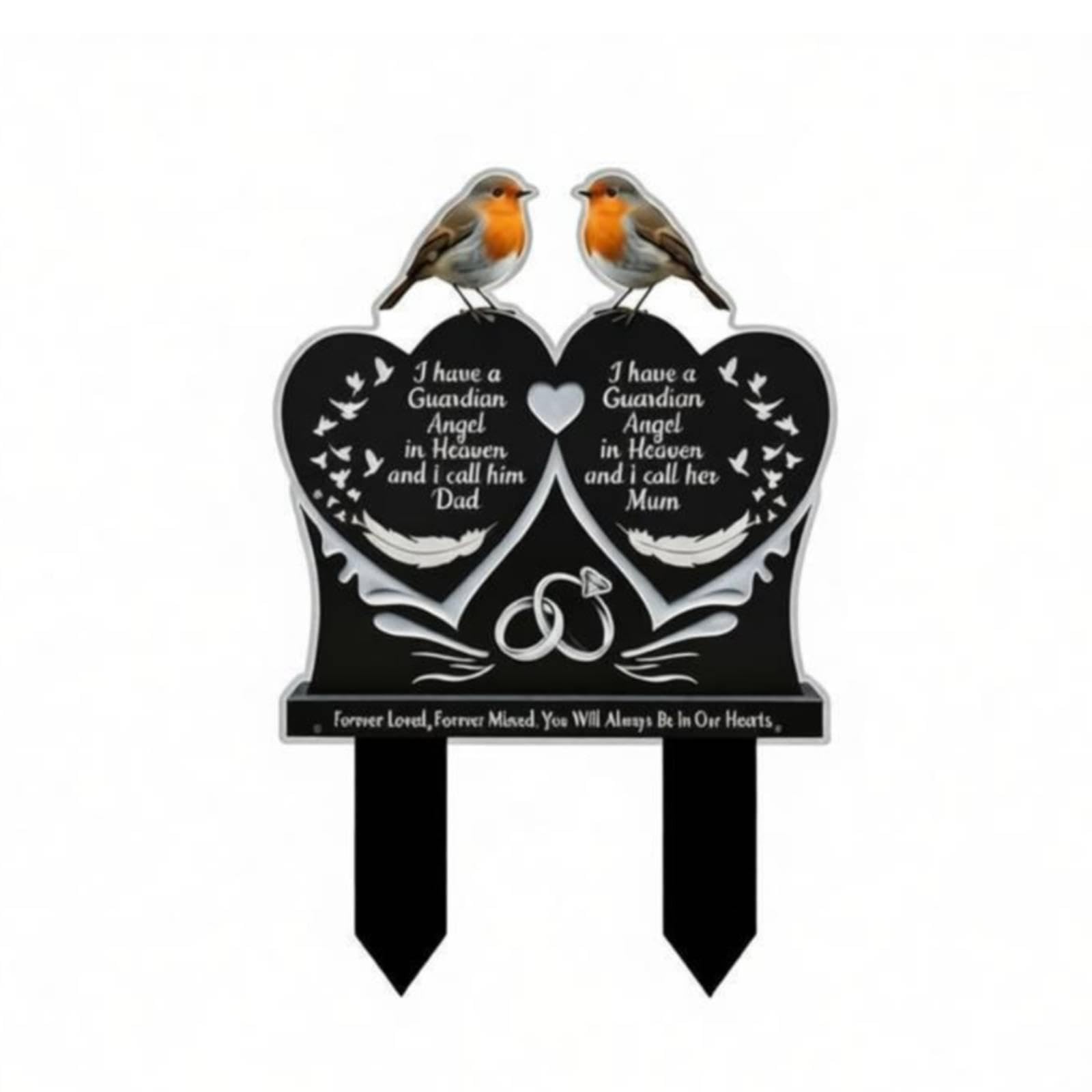 Resin Angel Stake Outdoor Cherub Marker Marker Memorial Gift for Grieving Families, Bereaved People, Cemetery, Graveyard Style 2-image-13