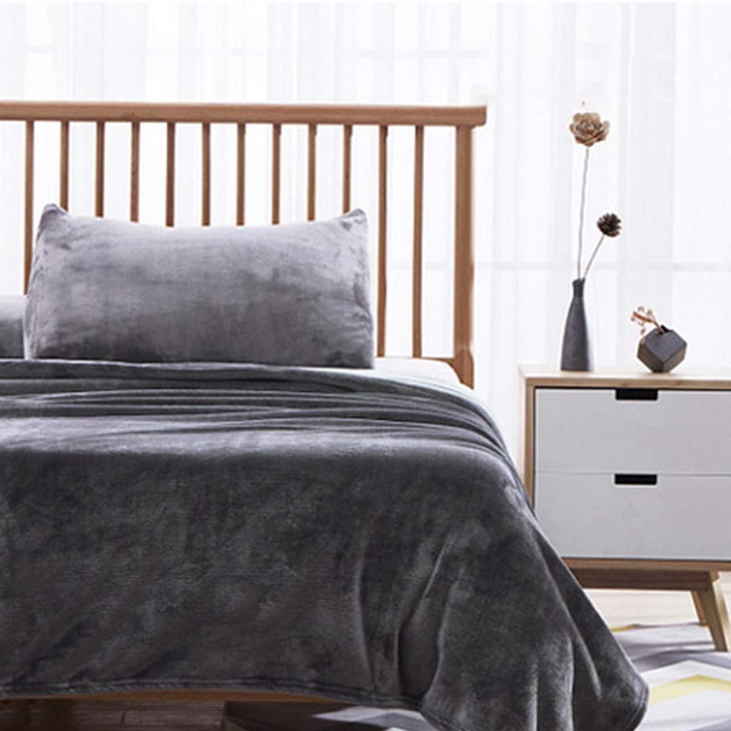 Manta de franela gruesa de microfibra de forro polar sintético de lujo para invierno, color liso, acogedora, sofá, cama, sábanas de felpa cálida, manta negra gruesa para sofá, guardería, cama, tamaño