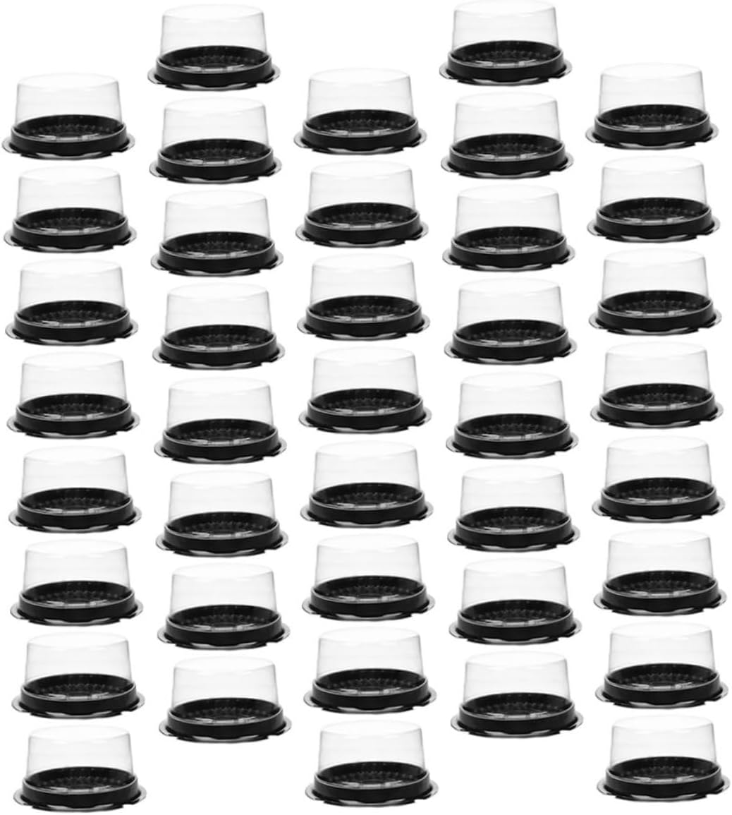 100pcs Clear Plastic Cake Carrier Boxes with Lids Cake Containers Desserts and Party Favors for Weddings Showers and Festivals