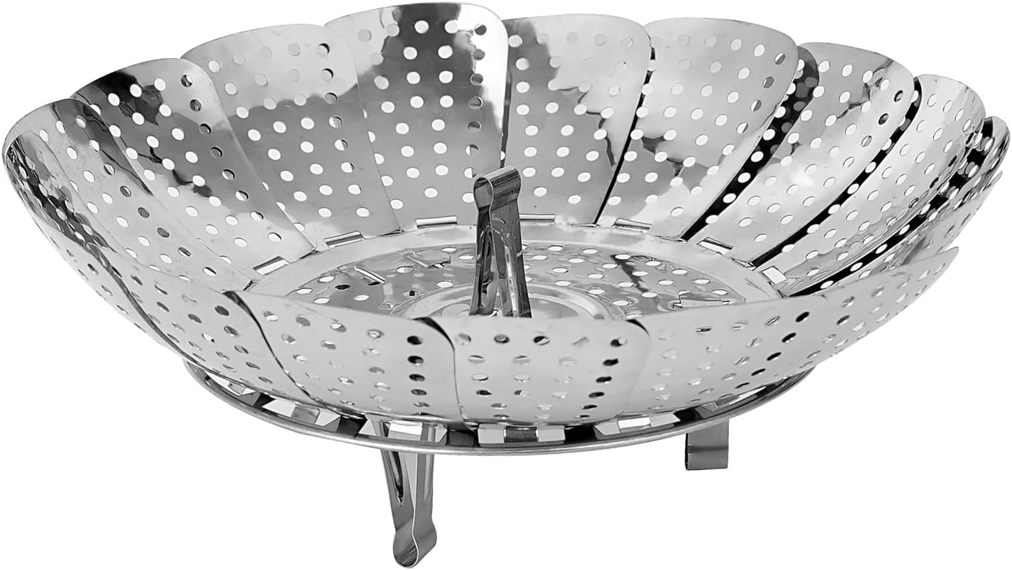 Steaming Basket for Cooking, SYPHIHY Stainless Steel Folding Vegetable ...