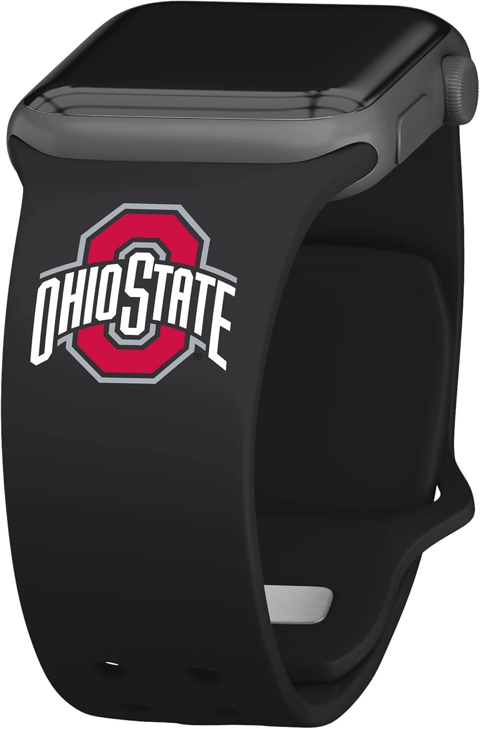 Affinity Bands Ohio State Buckeyes Silicone Sport Band compatible with Apple Watch (38/40/41mm (42mm Series 11) Black)