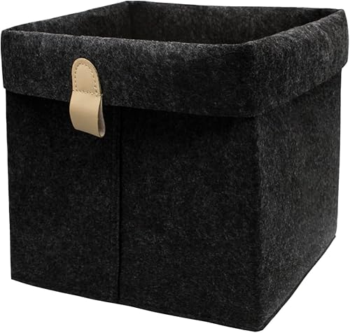 Cesta de almacenamiento de fieltro, contenedores de almacenamiento plegables de gran capacidad con percha, contenedores de almacenamiento disponible en Yaxa Costa Rica