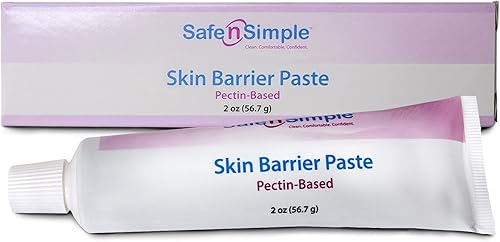 Safe n' Simple Pasta de barrera para la piel de estoma, 2 onzas, suministros de barrera protectora para la piel de ostomía, pasta protectora