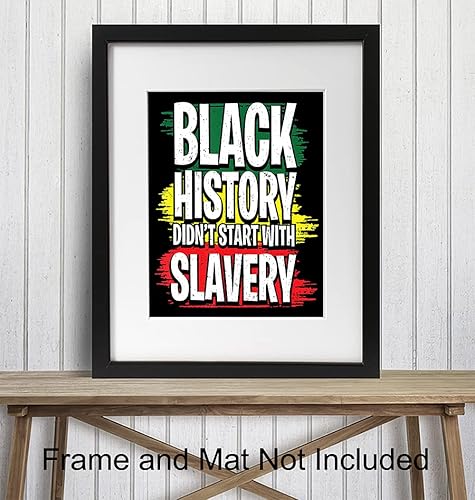 Miniatura 3 de Black History - Black Art - African American Wall Art for Men, Women - African American Gifts - Black Pride - Black Culture - Afro American Flag
