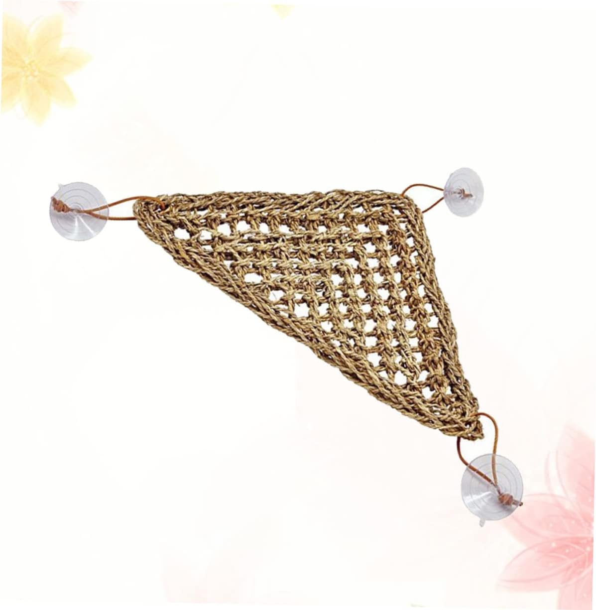 Toddmomy Stable Triangle Lizard Hammock Bed Mat for Reptiles Elevated Swing Design with Suckers for Easy Installation Crib for Small Crabs Geckos and Other Reptiles