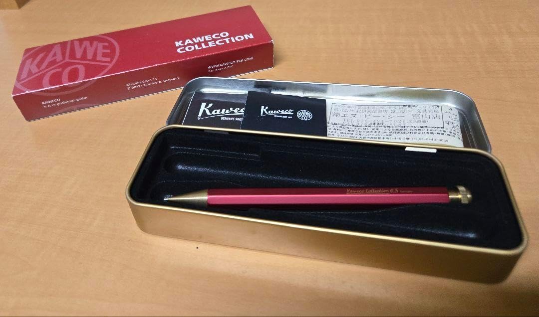 KAWECOコレクション レッド 0.5 ケース・銀クリップ付き 専用】Kaweco