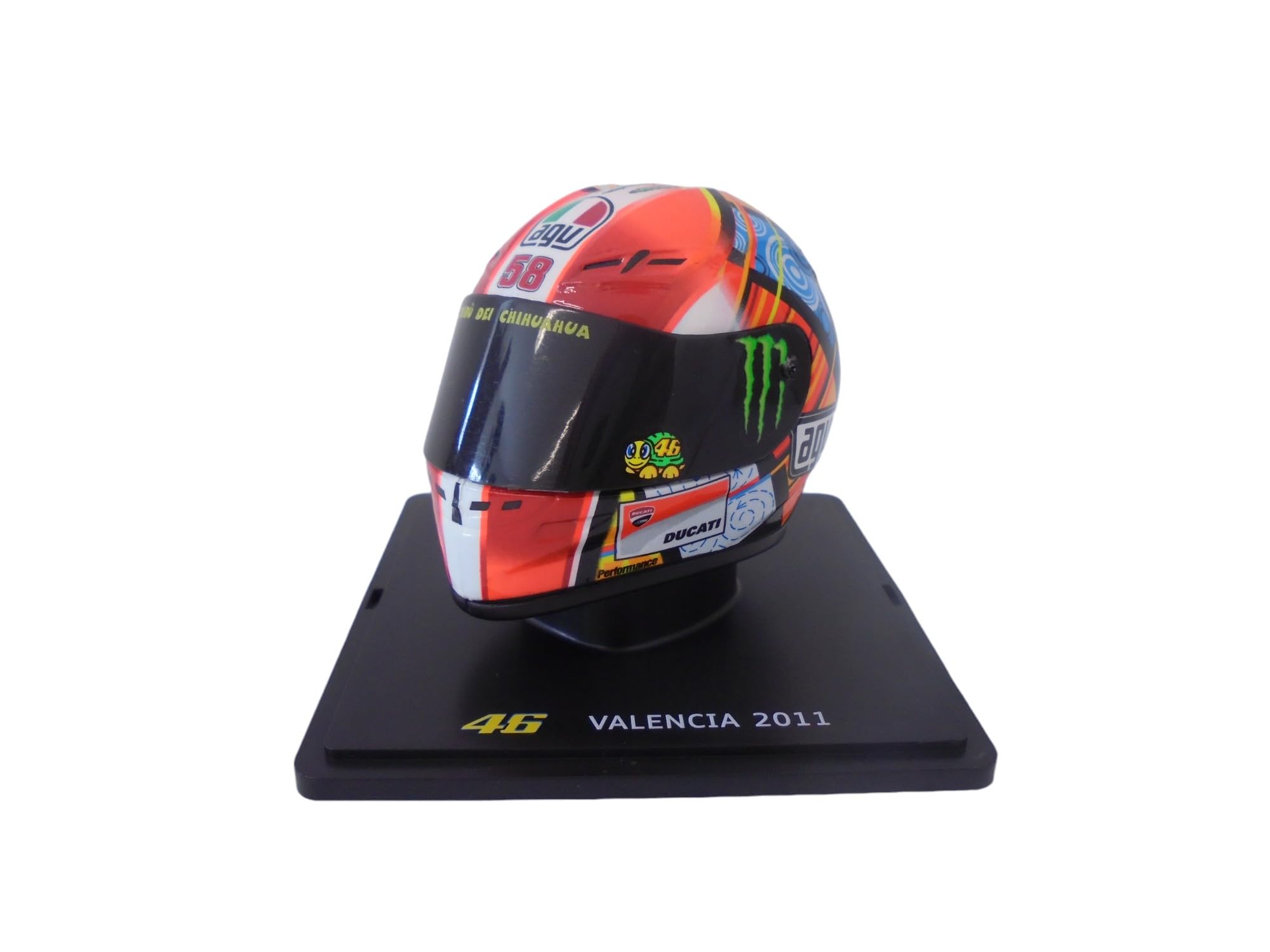 OPO 10 Helmmaßstab 1/5 Valentino Rossi Moto GP Valencia Saison 2011 - CR015