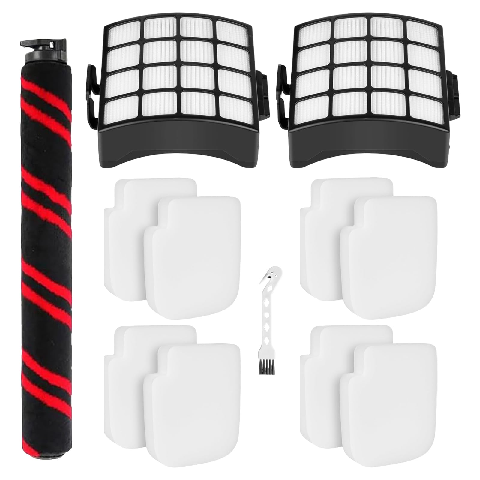 Roller Brush Filter Accessories Kit for Shark AZ3000UKT AZ3000UK AZ3000 Stratos XL DuoClean Lift-Away Anti Hair Wrap Plus Upright Vacuum Cleaner Replacement Parts (12 Pack)