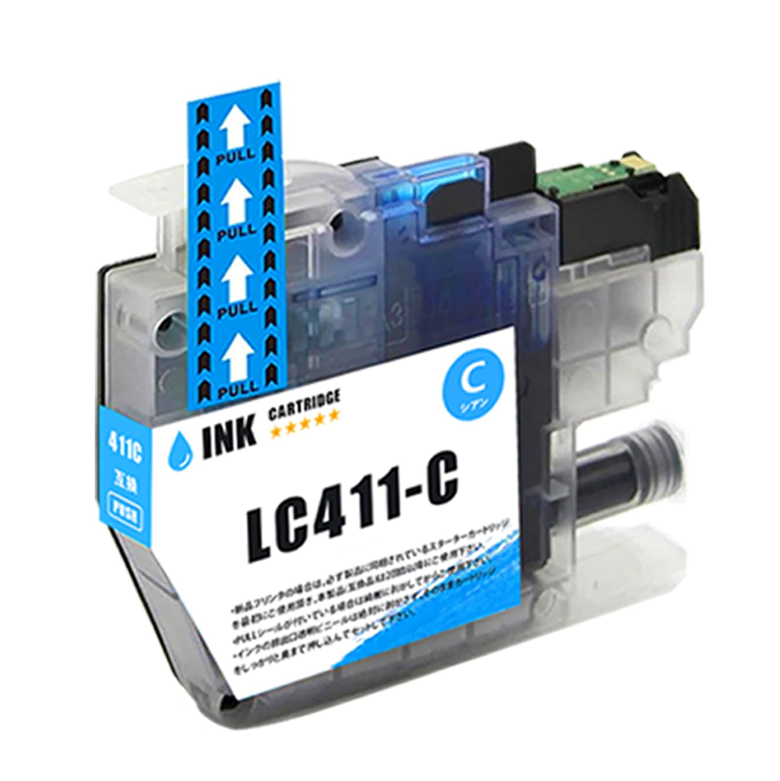 Amazon.co.jp: LC411C シアン 染料 単品 ブラザー用 互換インク