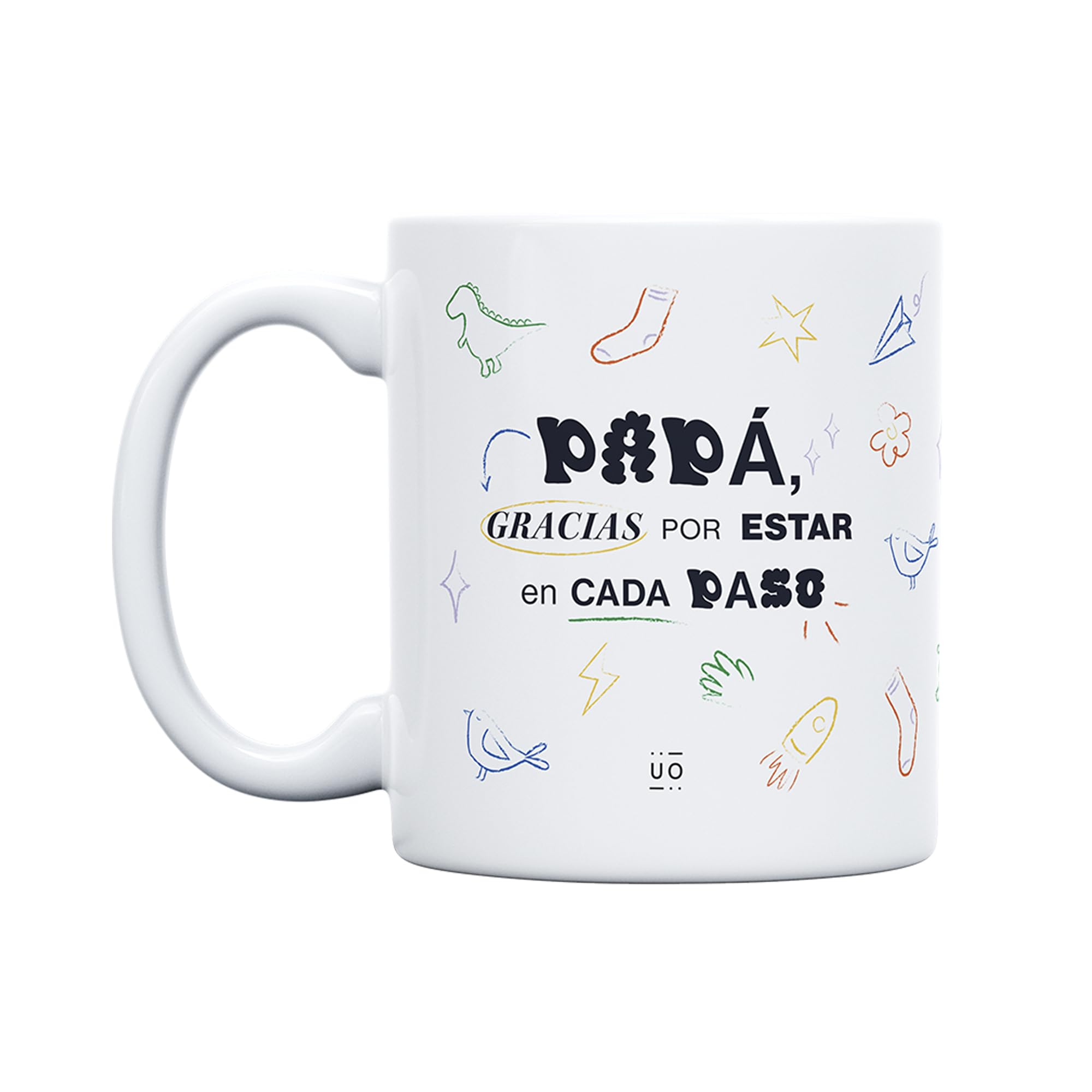 UO Dad Thank You for Being in Every Step Mug Gift for Dads Gift for Parents 350ml Ceramic