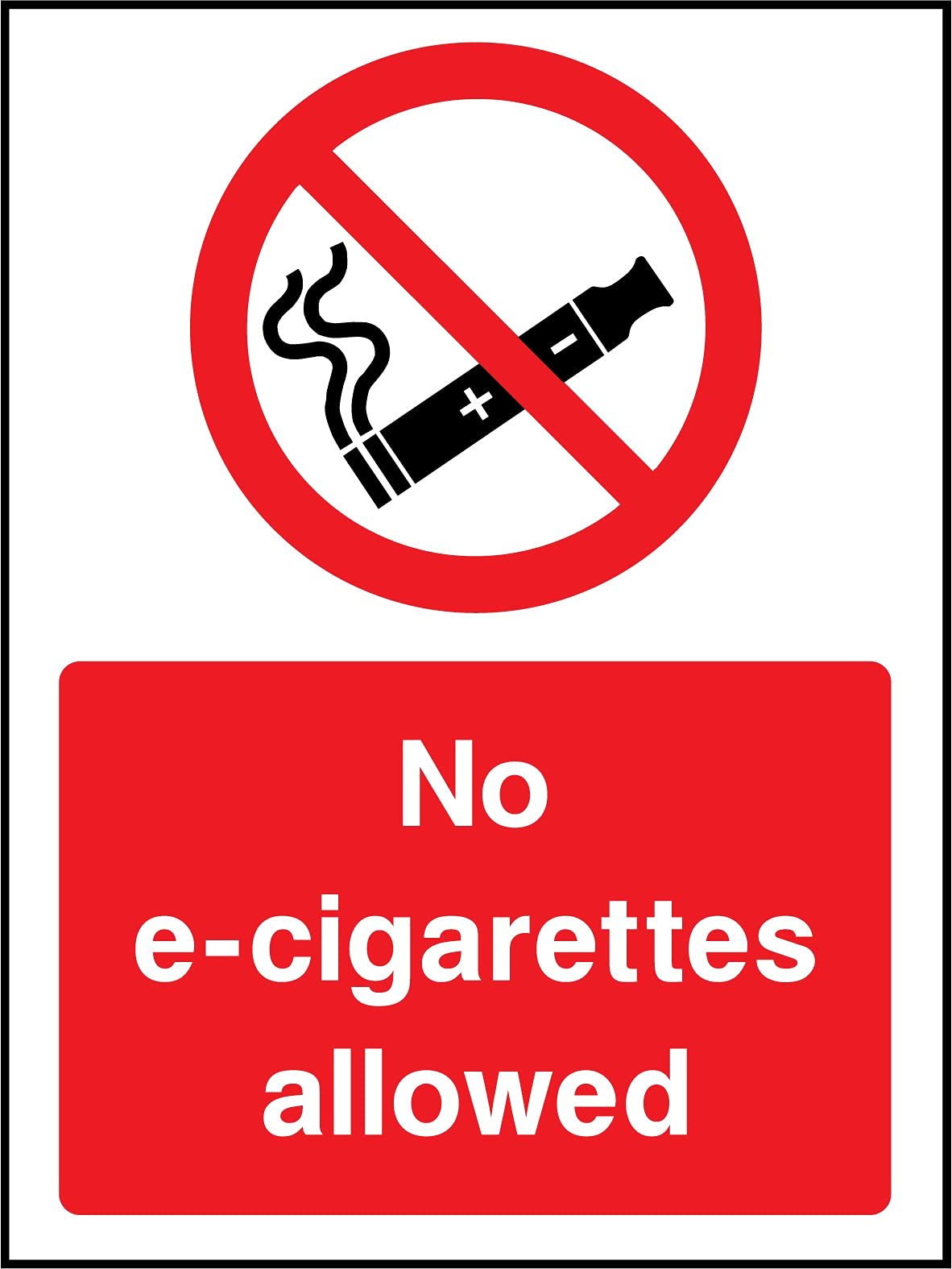 Panneau No e-cigarettes allowed rigide en PVC pour signalisation d'interdiction - 2
