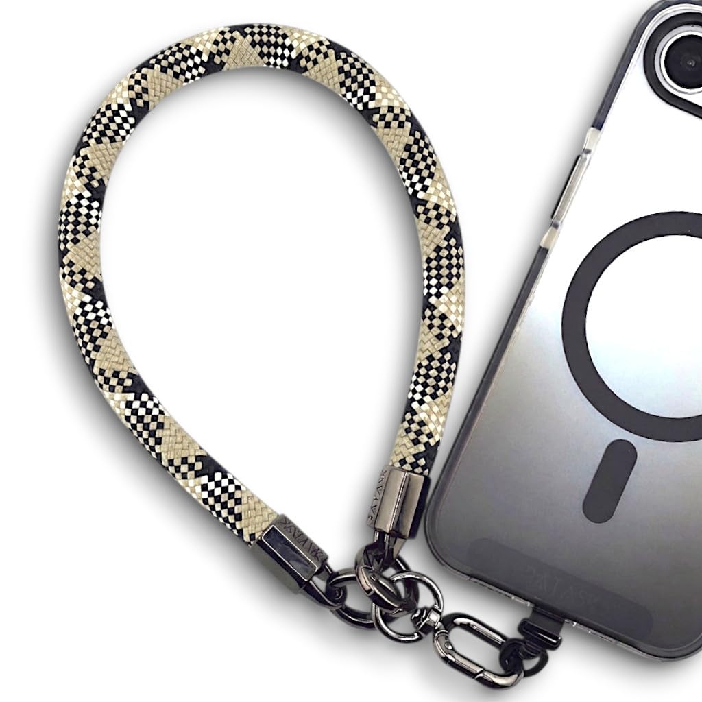 Ratask Unisex Navy & Sand Wrist Strap Lanyards, Mobile Phone Lanyard, Camera, Keys, Mobile Pendant Accessory, Strong & Durable Rope Strap (10Mm Thickness) (Navy & Sand)
