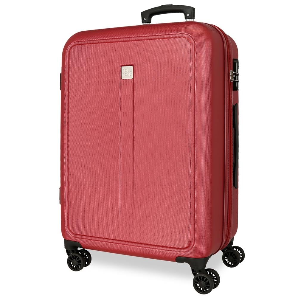Roll Road Camboya Cabin Trolley, Black, 40 x 55 x 20 cm, Rigid ABS Combination Lock, Side Lock, 37 L, 3.08 kg, 4 Wheels, Hand Luggage, Purple, Mediana, Medium Suitcase