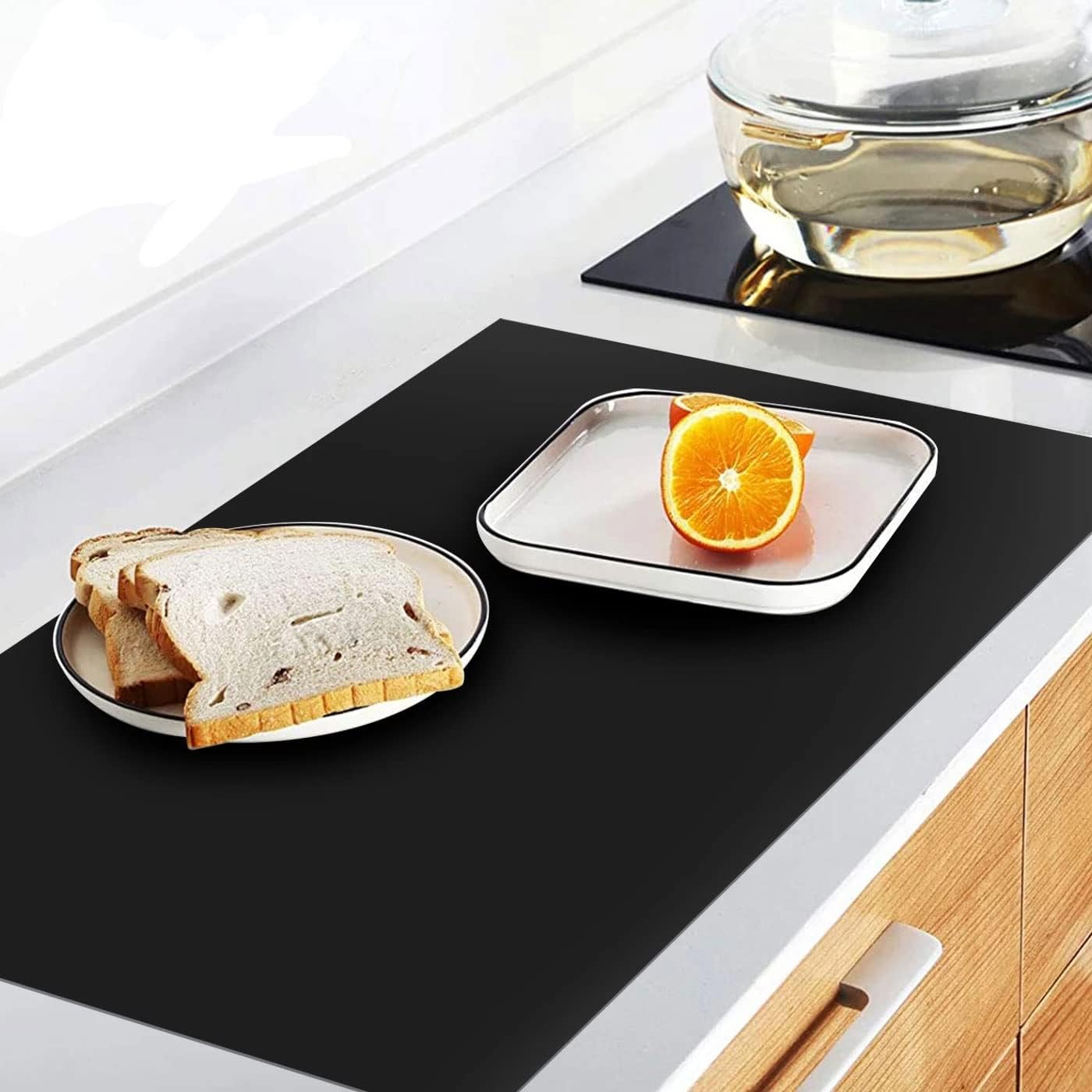 HBJWOV Silicone Mat Countertop Protector Mega Size Multipurpose Non-Skid 60cm Table Pad Kitchen Stove Induction Anti Static Placemats(60 X 100cm)