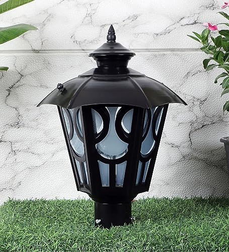 Image of SINOMAN Pillar Main Front Gate Light for Outdoor Fence Decorative Waterproof Post Lamp Perfext for Driveway Entrance, Boundary, Patio, Yard Lighting (Without Bulb)