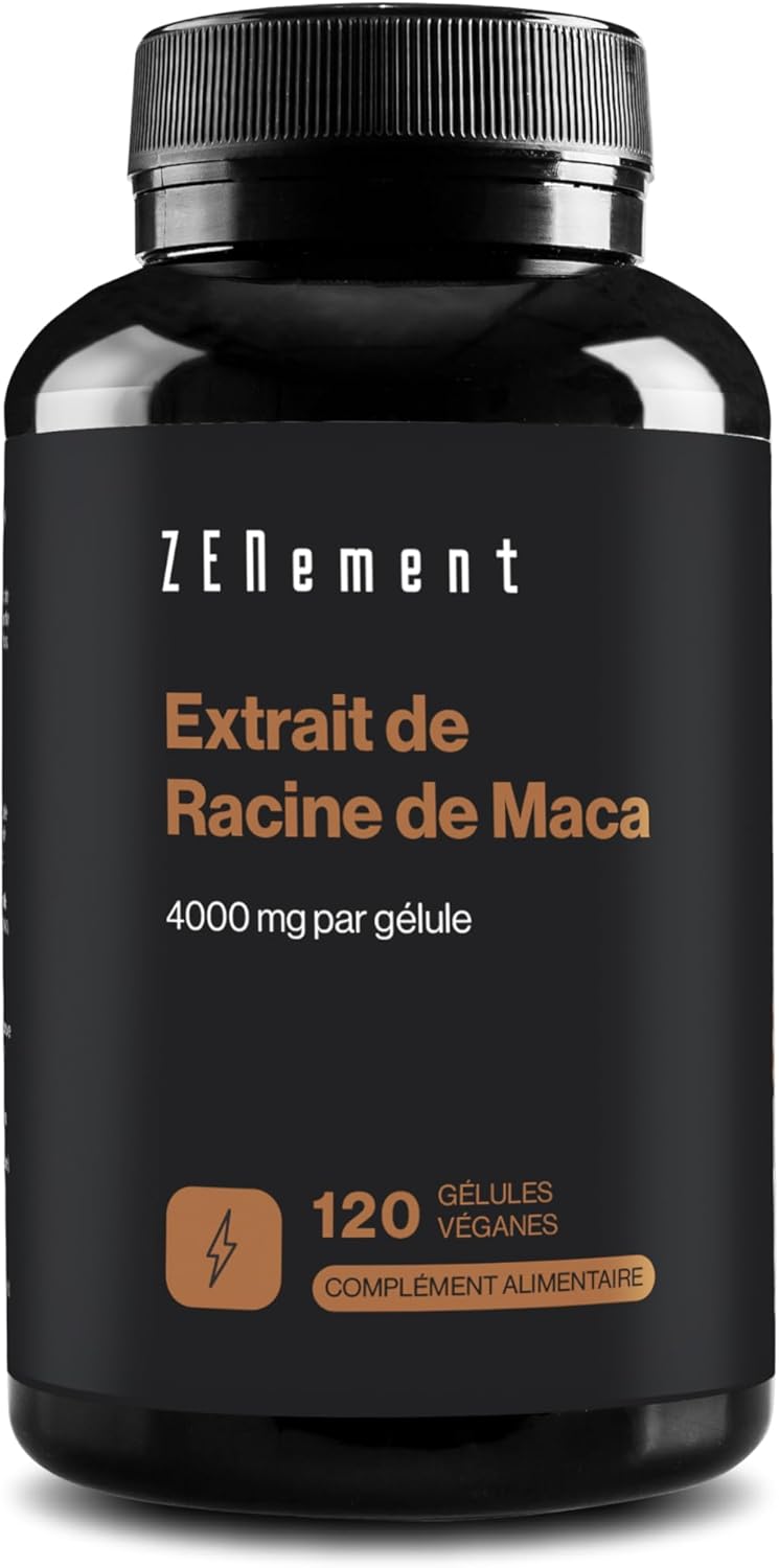 Maca Andine – Root Extract 4000 mg – Highly Concentrated, 120 Vegan Capsules – 4 Month Cure – No Additives, No GMO – Zenement