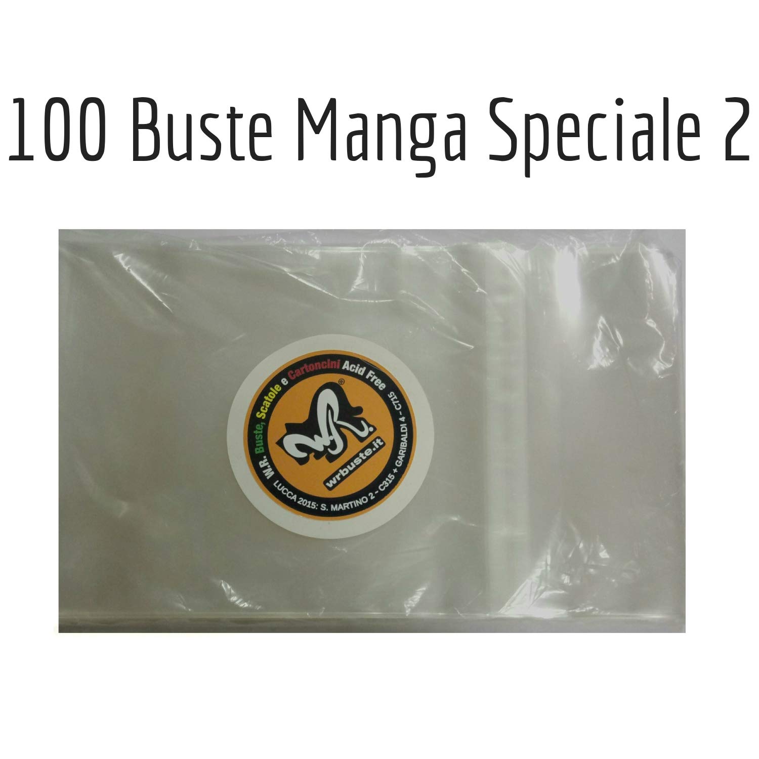 W.R. 100 Buste per fumetti formato MANGA SPECIALE 2