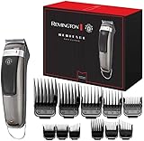 Remington Haarschneidemaschine Profi Retro Special Edition + Handtuch (Edelstahlklingen, Klingeneinstellhebel, 11 Aufsteckkämme, Netz-/Akkubetrieb, Lithium) Haarschneider HC9105 Manchester United