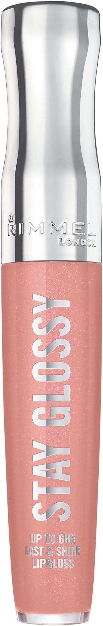 London Stay Glossy, 450 Pink About It, Lip Gloss, Non-Sticky, Color and Shine, Up To 6-Hour Wear, Precise Applicator, 0.18oz