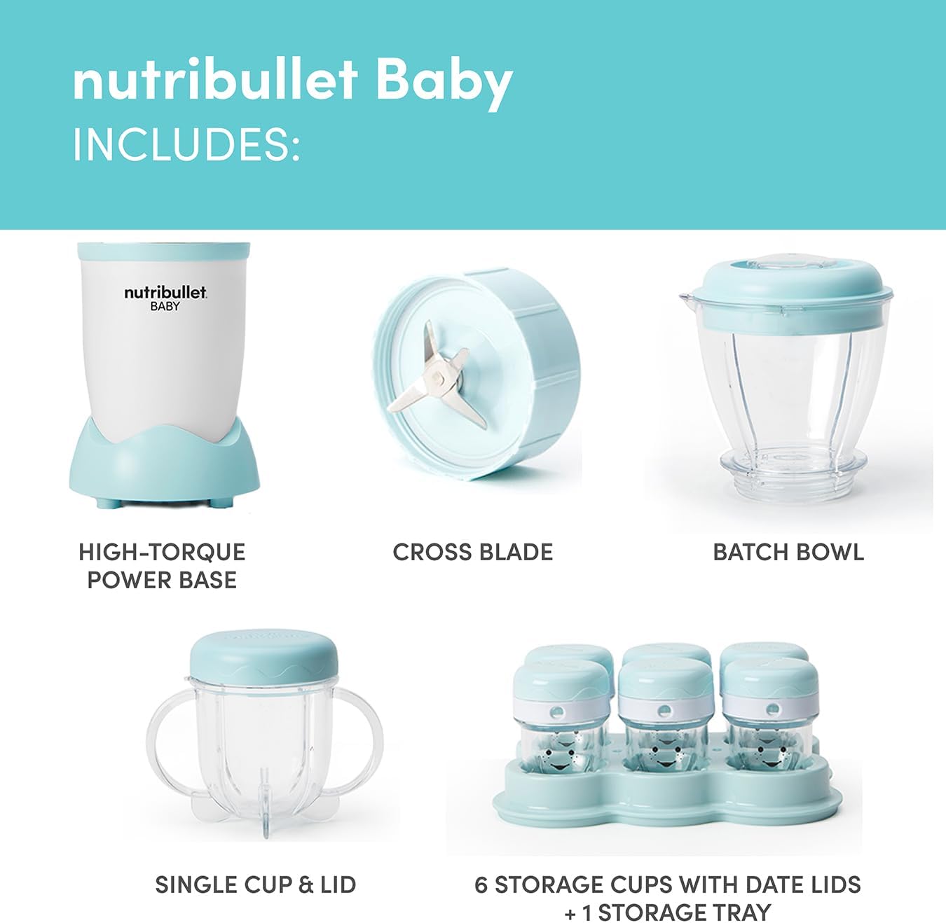 NutriBullet Baby Food Blender with date markers