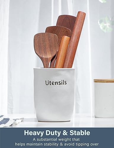 Miniatura 2 de ONEMORE Soporte grande para utensilios de cocina para encimera, utensilio de cerámica de 7.2 pulgadas para espátula de cuchara, decoración de