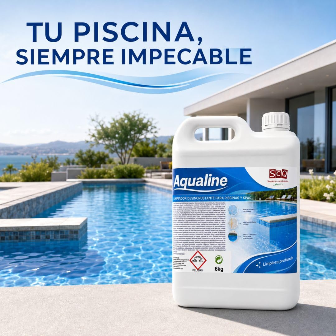 Limpiador Desincrustante Piscinas 5L – Elimina Cal, Óxido y Manchas de Cobre | Línea de Flotación, Paredes y Suelo | Apto Liner, Gresite y Fibra | Piscinas y Spas | Fórmula Concentrada