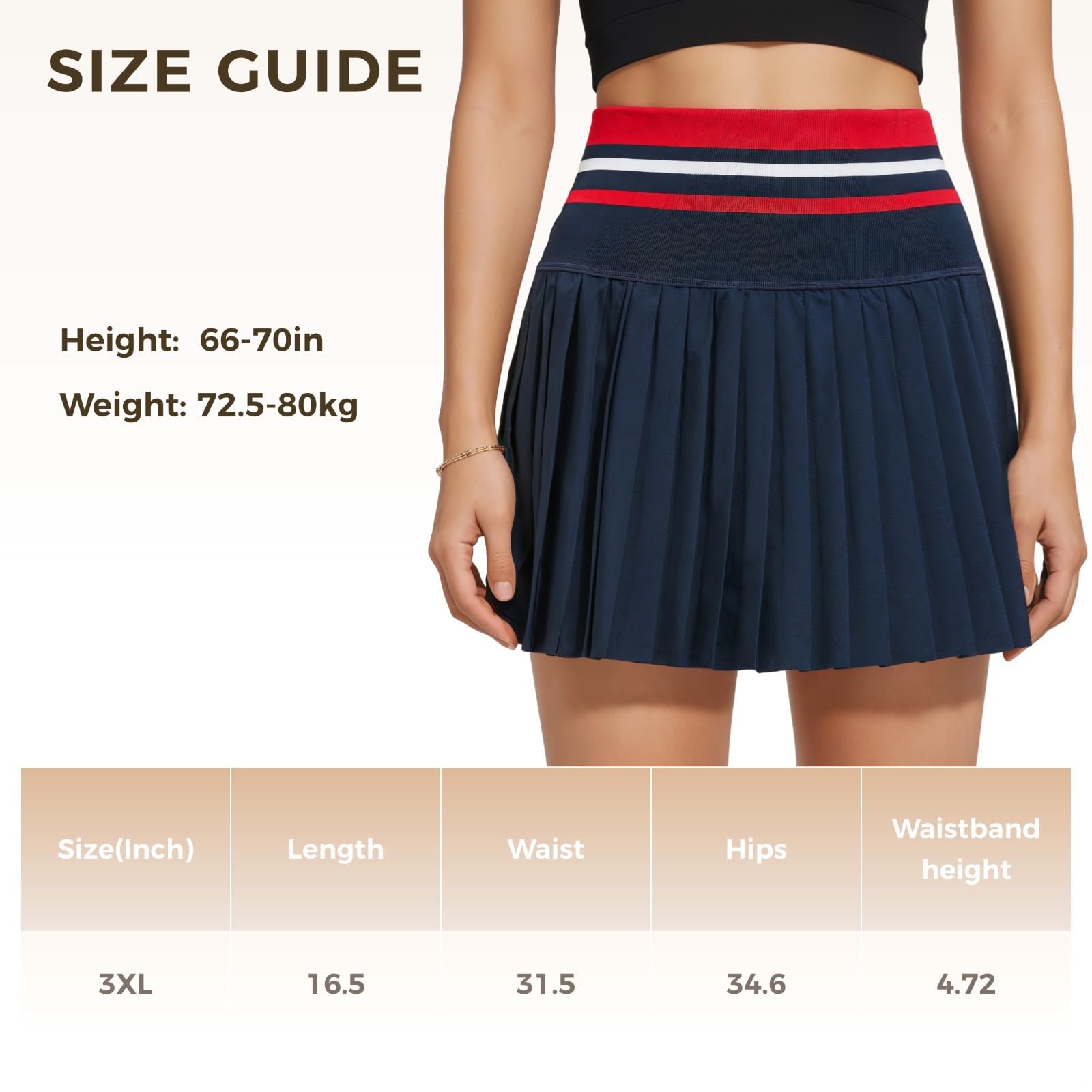 Elegante falda de tenis plisada con cintura elástica, cintura alta, pantalones cortos integrados para mujer, mezcla suave de nailon y elastano, ideal para deportes y salidas casuales, azul marino