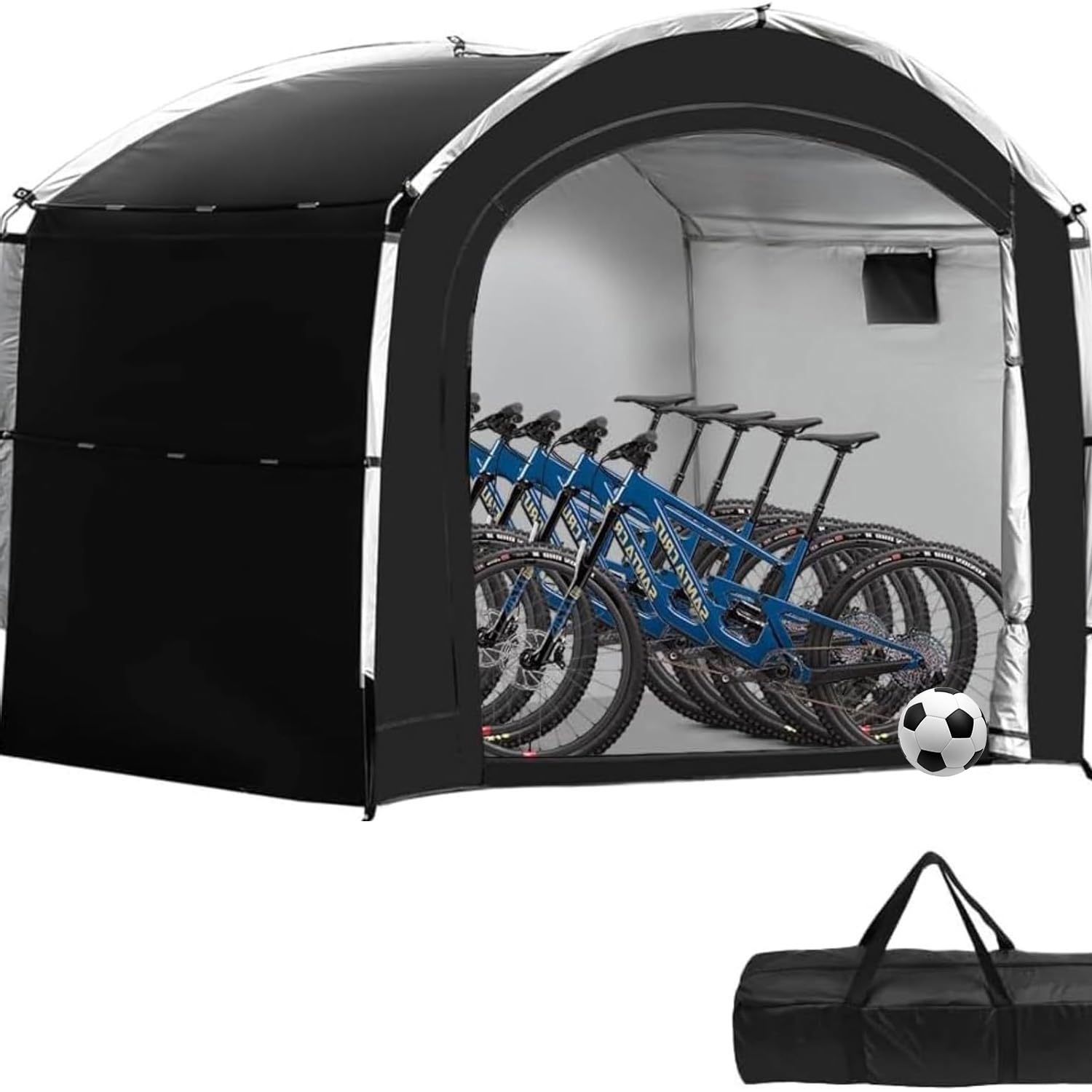 HoldOneLight Portable Outdoor Bike Storage Shed Tent, 210D Oxford Fabric PU4000 Waterproof Cover for 2/3/4/6/8 Bikes, Ideal for Motorcycle, Garden Tools, Toys, and Lawn Mower Shelter — image 1