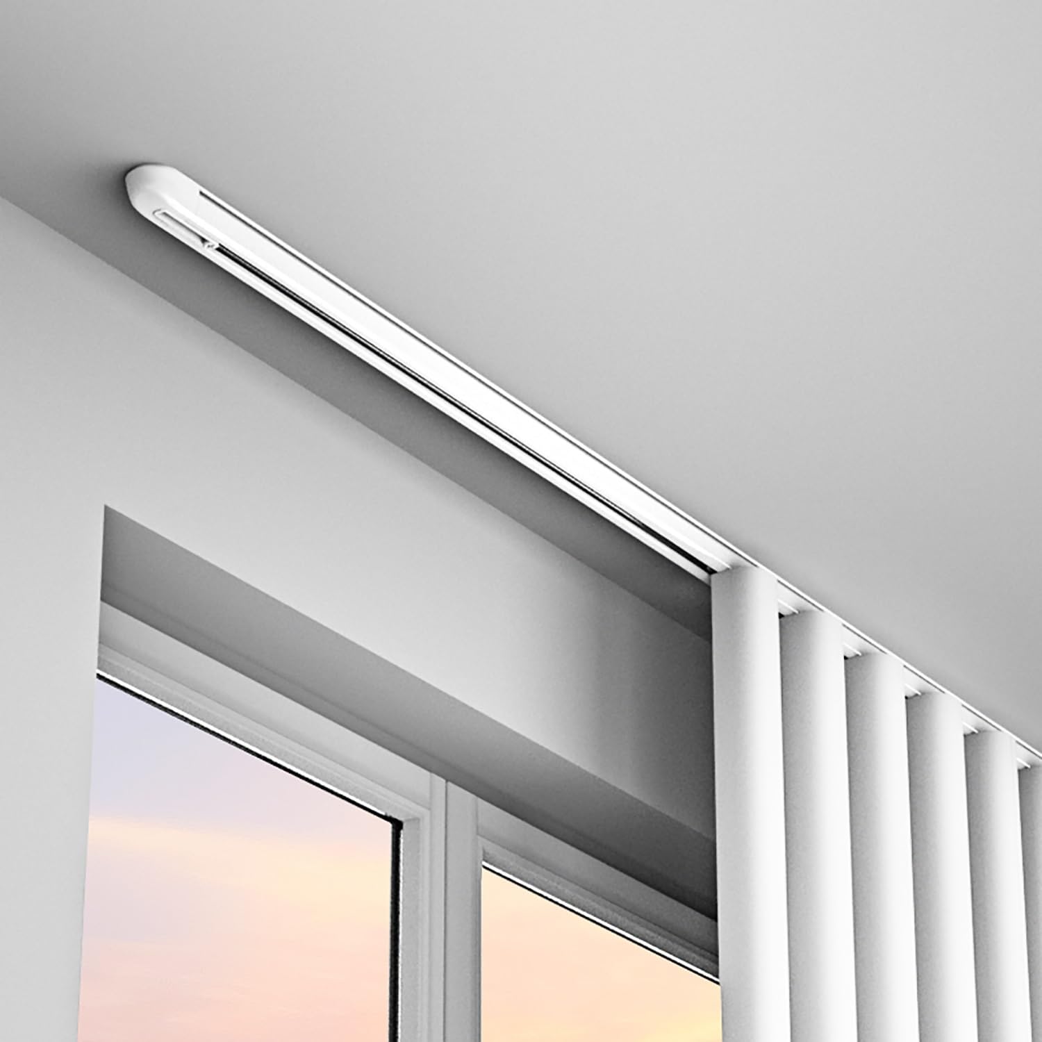Binario da soffitto regolabile da 2,6 m con rulli silenziosi, asta divisoria perfetta per docce e privacy, ideale per spazi aperti e soluzioni di arredamento per la casa eleganti