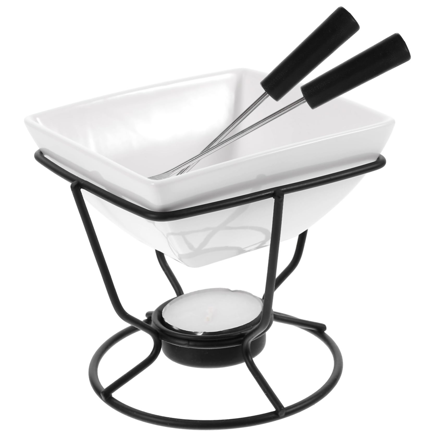 CIYODO Mini Cheese Warmer Chocolate Melting Machine Fondue Stove for Party Ceramic Hot Pot Ice