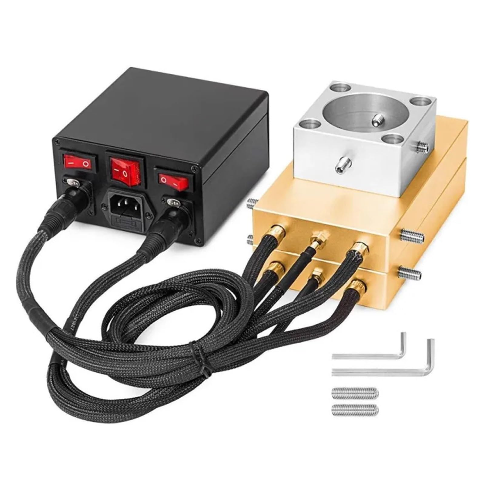 Heißpressmaschine, Maximaler 20-Tonnen-Druck-Kolophonium-Temperaturregler, PID-Box-Enail-Messung for Wachsöl-Extraktionspressplatten Fe-Maschinensatz für Sublimation, Vinyl, Wärmeübertragungsprojekte