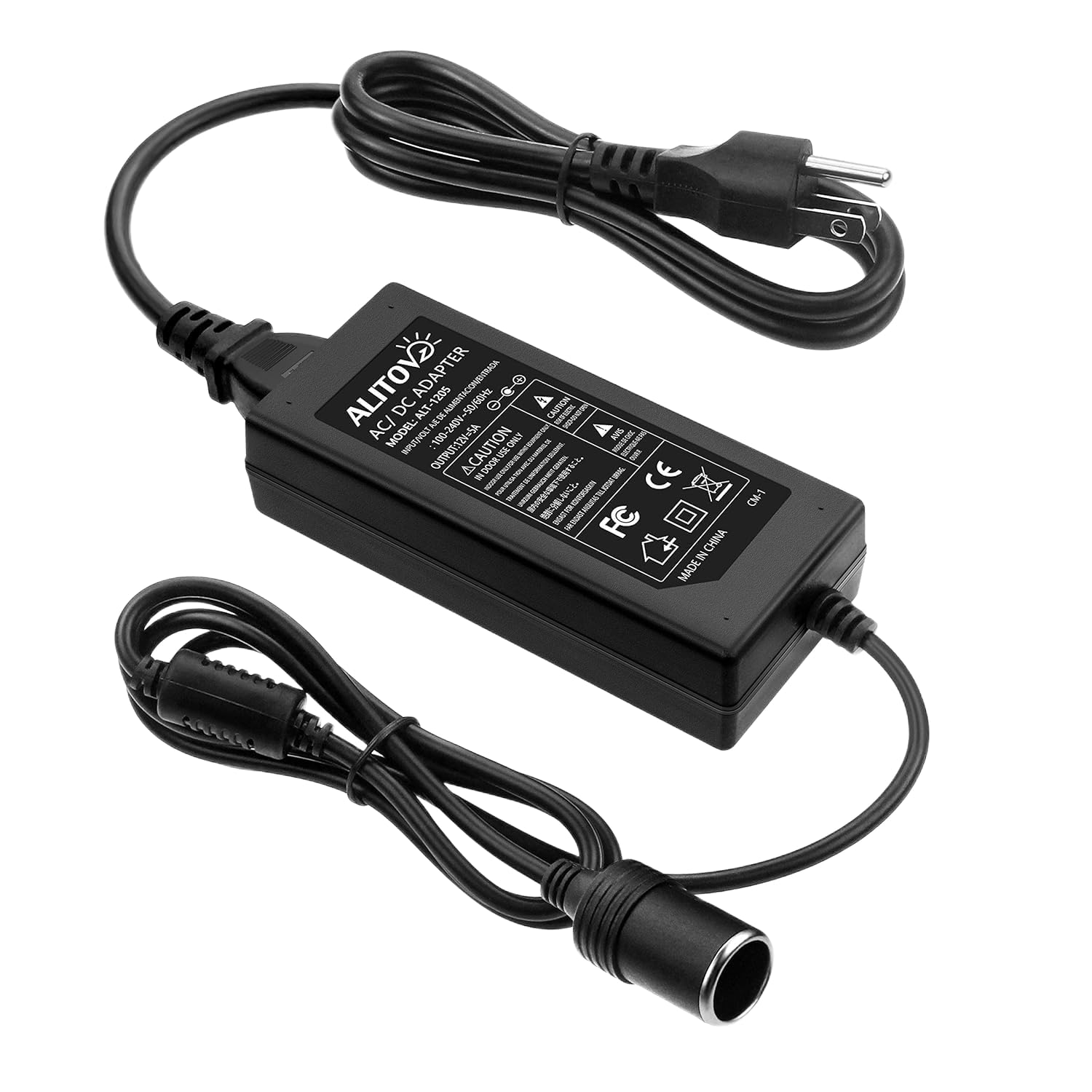 Decaller 12V 5A 60W AC to DC Power Adapter Car Charger Cigarette Lighter Socket Converter Universal for Vacuum Cleaner Fan MP3 Player Car Accessories Black-image-35