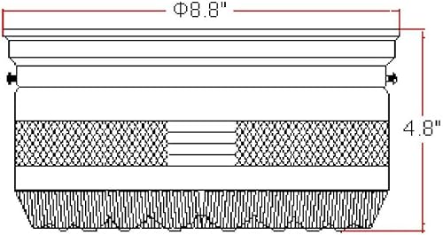 Miniatura 2 de Design House 501999 - Soporte de techo tradicional de 2 luces para interiores, vidrio prismático transparente regulable para dormitorio, pasillo,